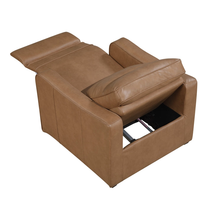 Equinox Brown Power Reclining Chair With Curved Track Arms