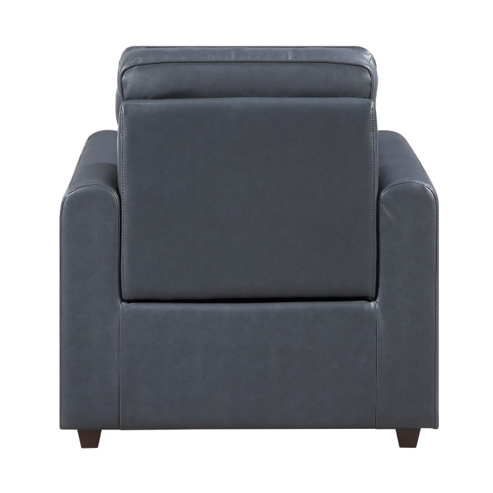 Equinox Gray Power Reclining Chair With Rounded Track Arms