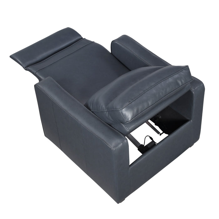 Equinox Gray Power Reclining Chair With Curved Track Arms