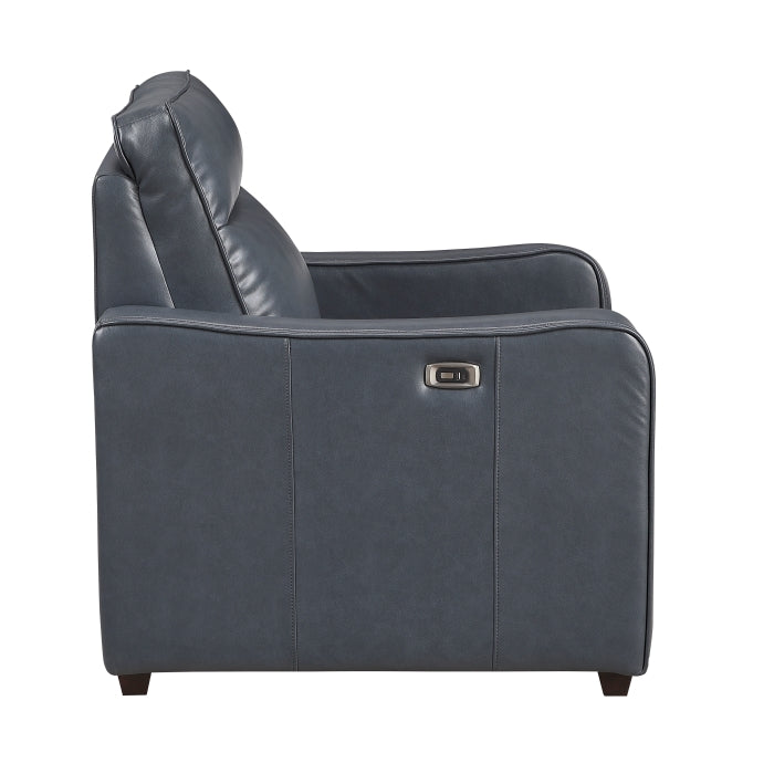 Equinox Gray Power Reclining Chair With Curved Track Arms