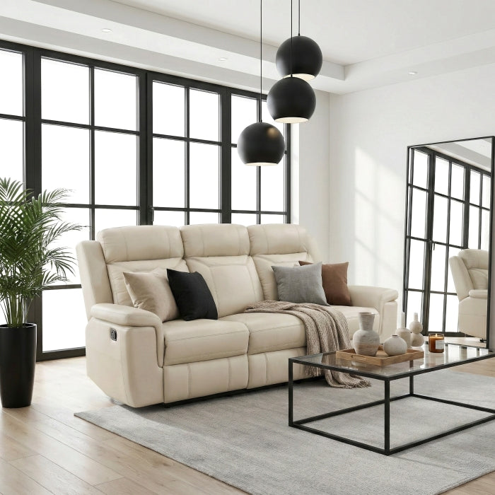 Nest Beige Double Reclining Sofa