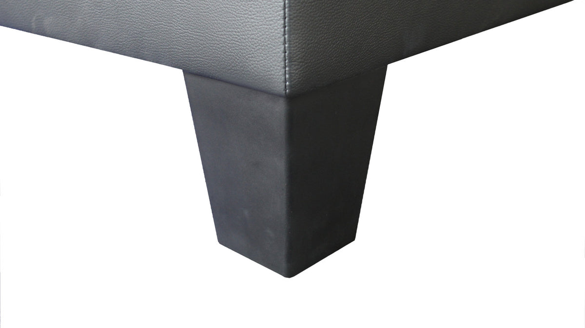 Genesis Black 55.5"W PU Leather Loveseat