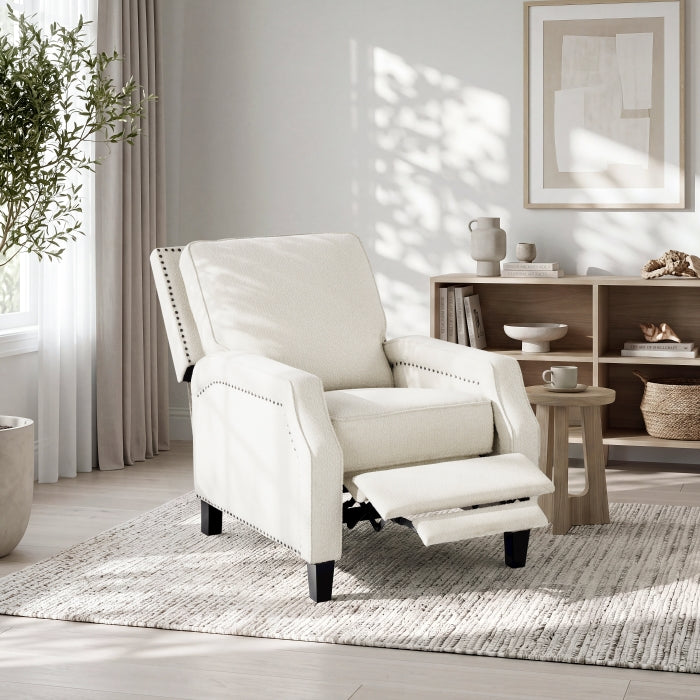 Berenson Silver Push Back Reclining Chair