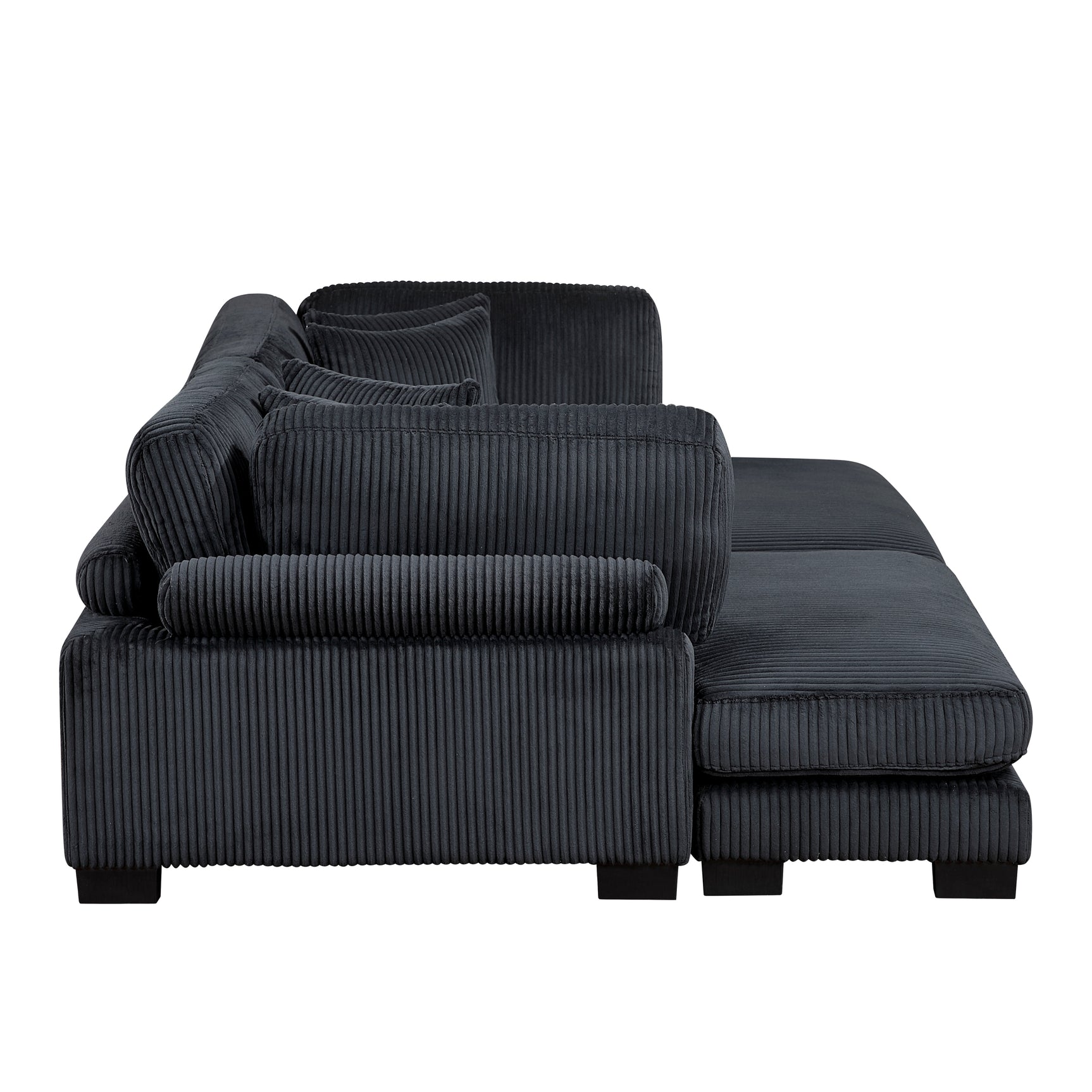 Traverse Black 2-Piece Chaise Lounge