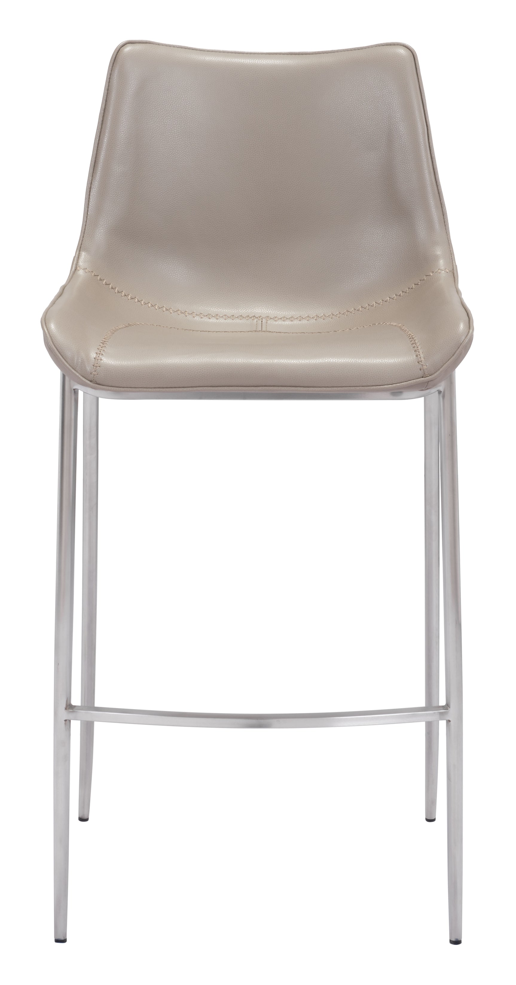 Magnus Brown & Silver Barstool (Set of 2)