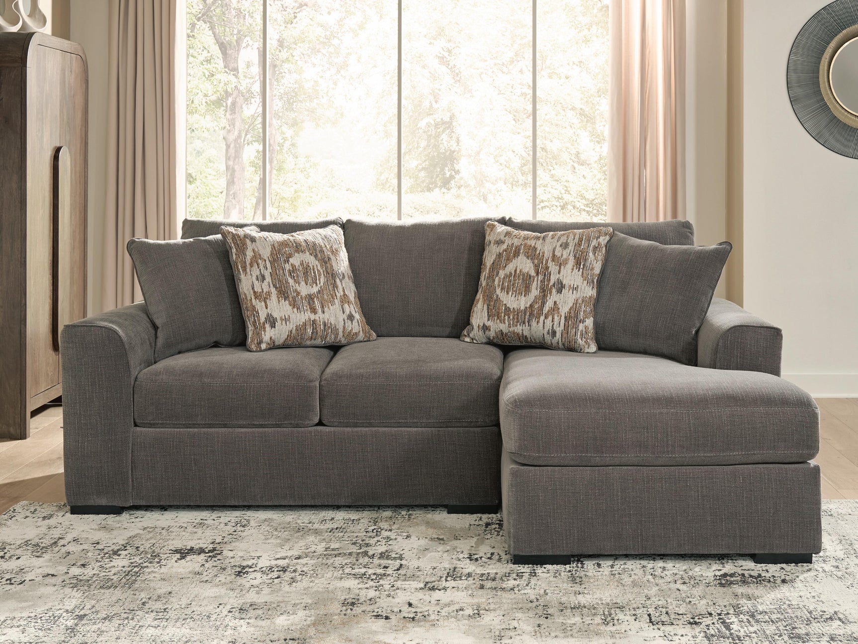 Larson Levee Espresso 2-Piece Sectional RAF Sofa Chaise (Online Special Price)