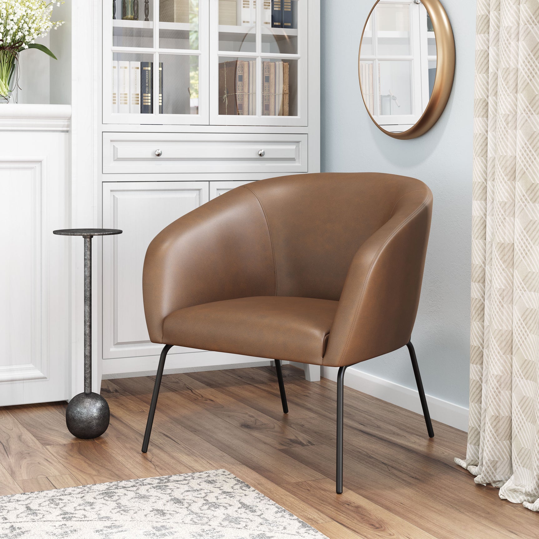 Quinten Vintage Brown Accent Chair