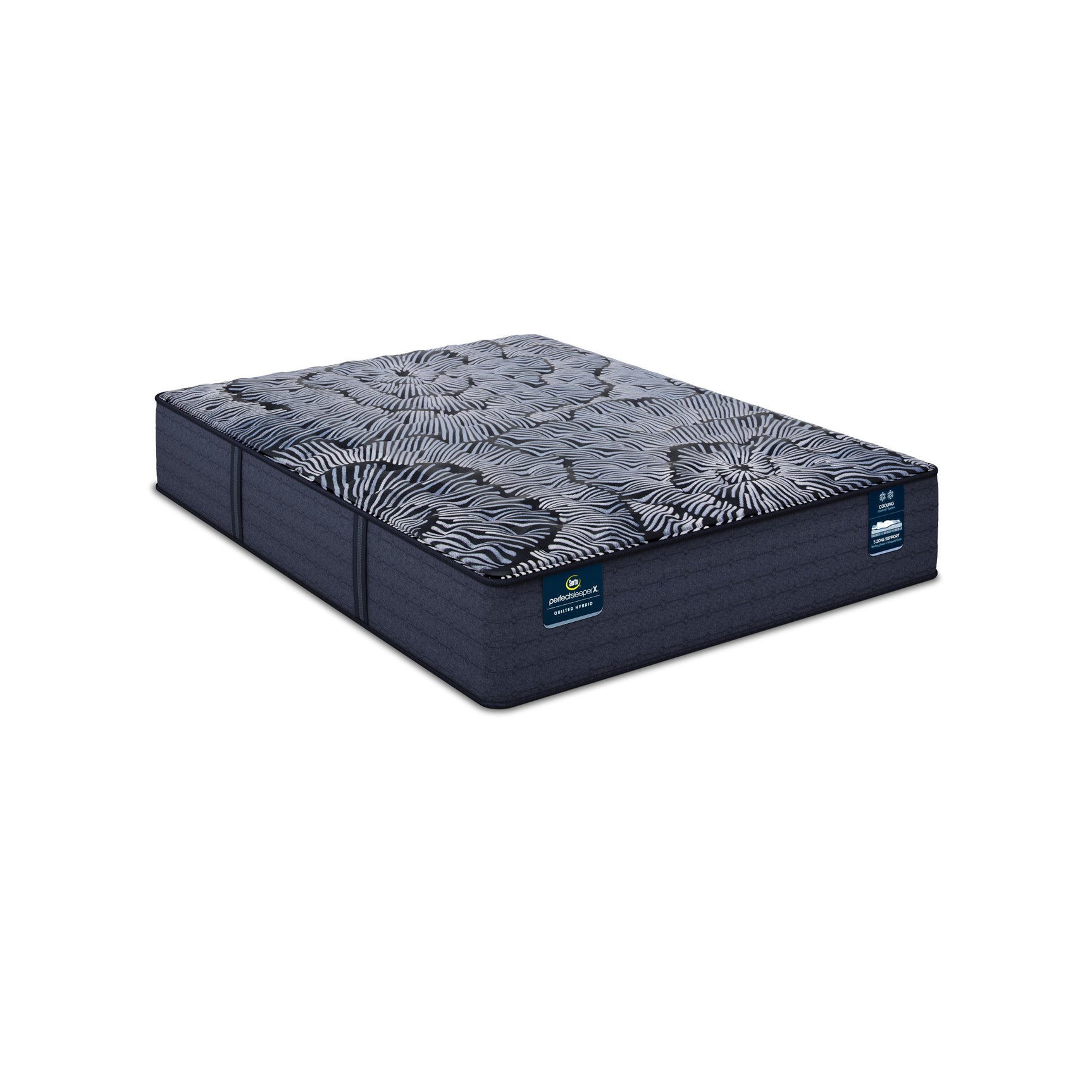 Perfect Sleeper X Knox 13.5" Dark Blue/Black Hybrid King Firm Mattress