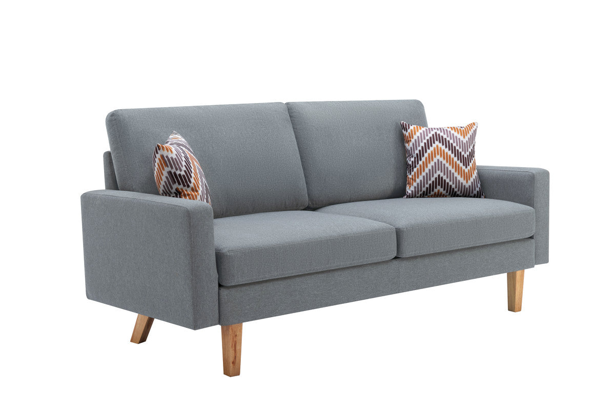 Bahamas Gray 70"W Linen Sofa