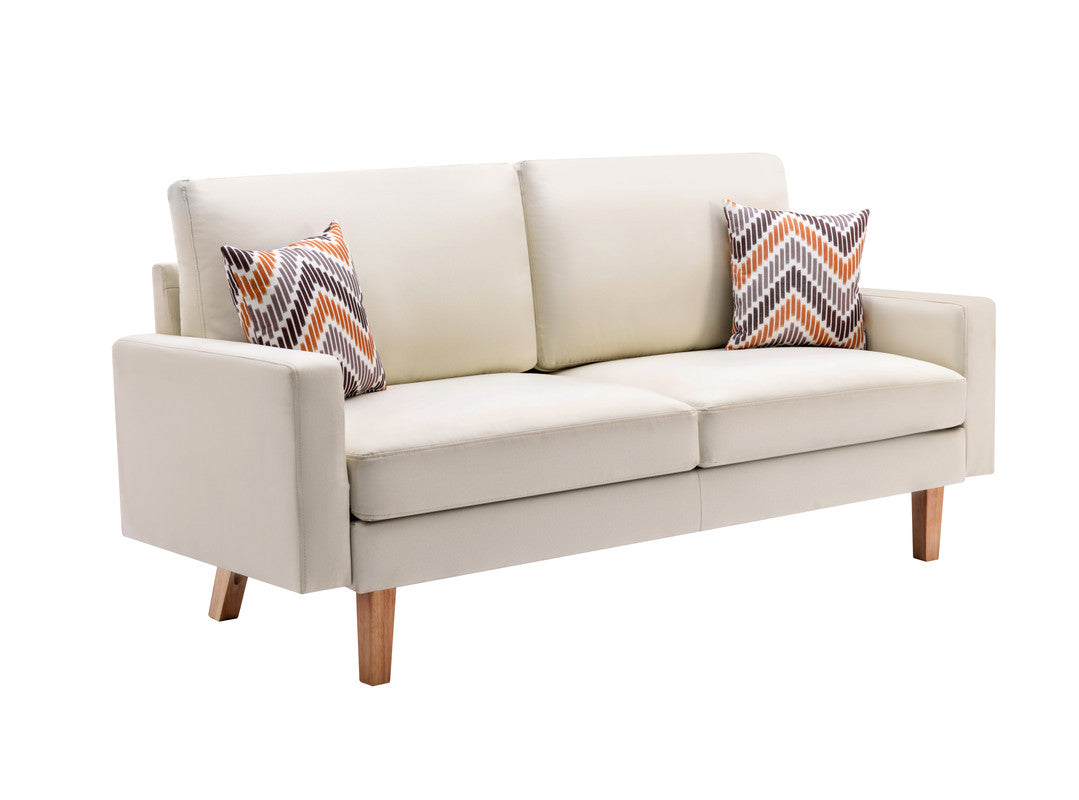 Bahamas Beige 70"W Linen Sofa
