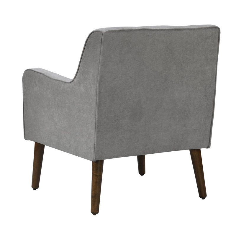 Ryder Steel Gray 25"W Woven Fabric Tufted Armchair