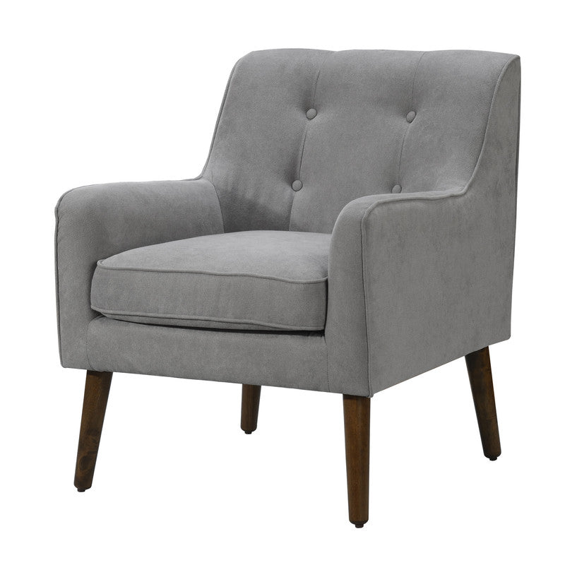 Ryder Steel Gray 25"W Woven Fabric Tufted Armchair