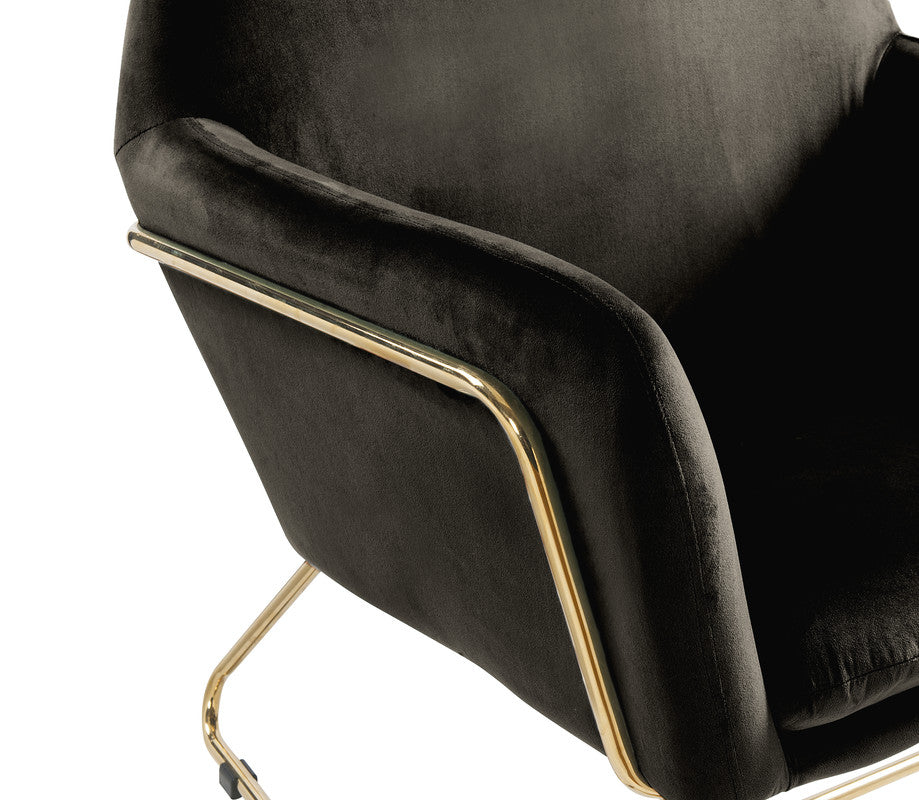 Keira Black 29.5"W Velvet Accent Chair