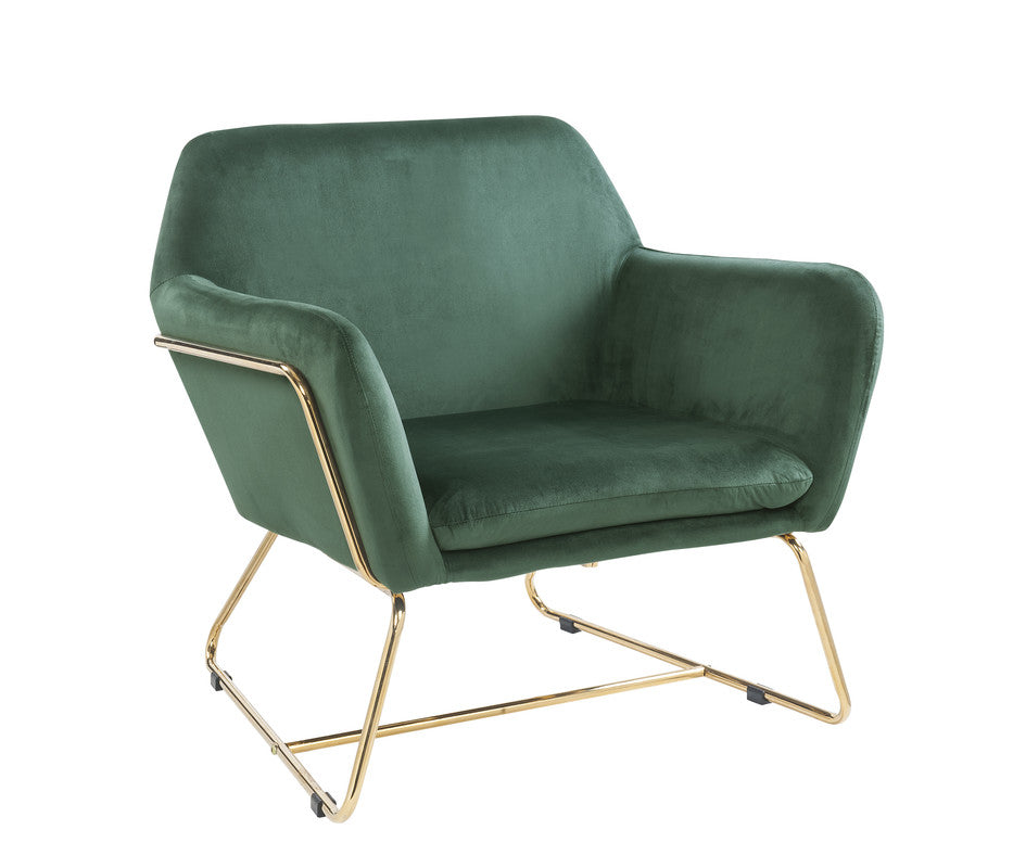 Keira Green 29.5"W Velvet Accent Chair