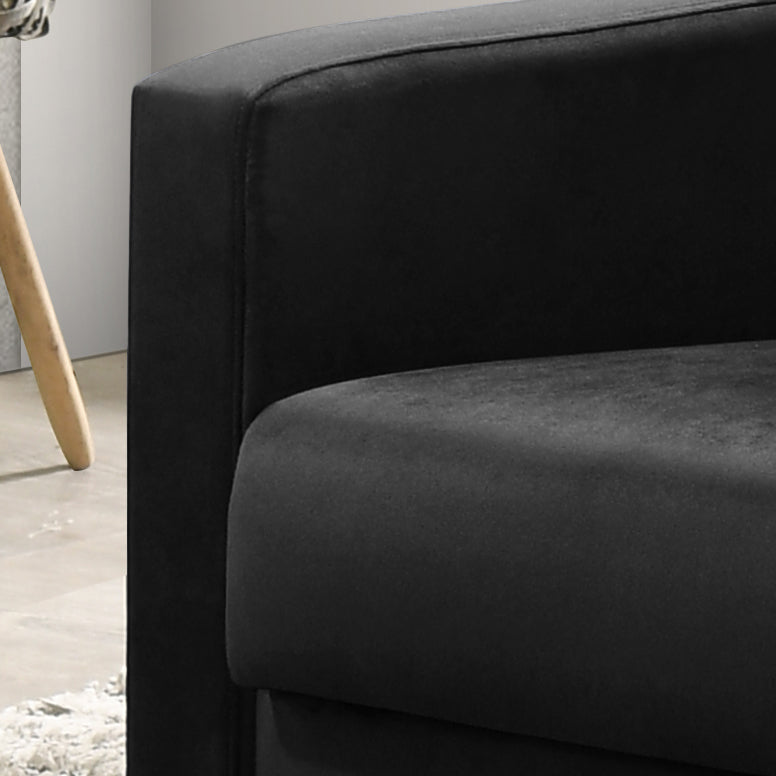 Hale Black 27.5"W Velvet Accent Armchair