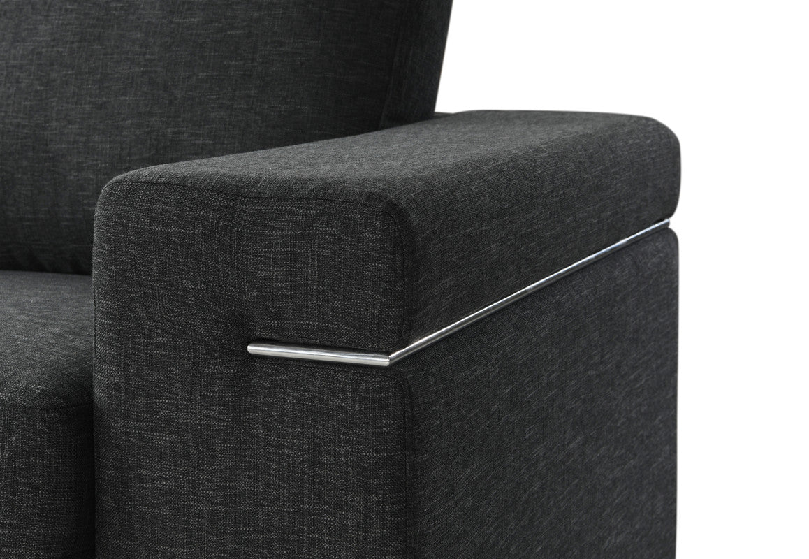 Gianna Black 45"W Linen Armchair