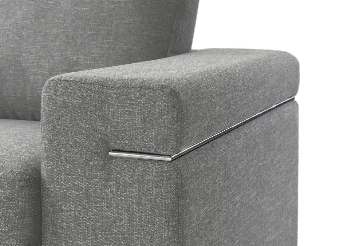 Gianna Light Gray 45"W Woven Fabric Armchair