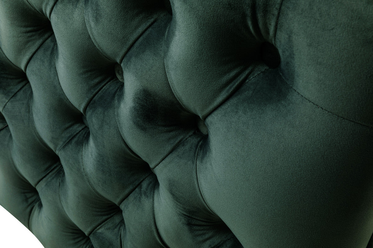 Bayberry Green 73"W Velvet Sofa