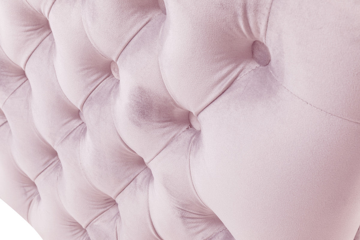 Bayberry Pink 53"W Velvet Loveseat