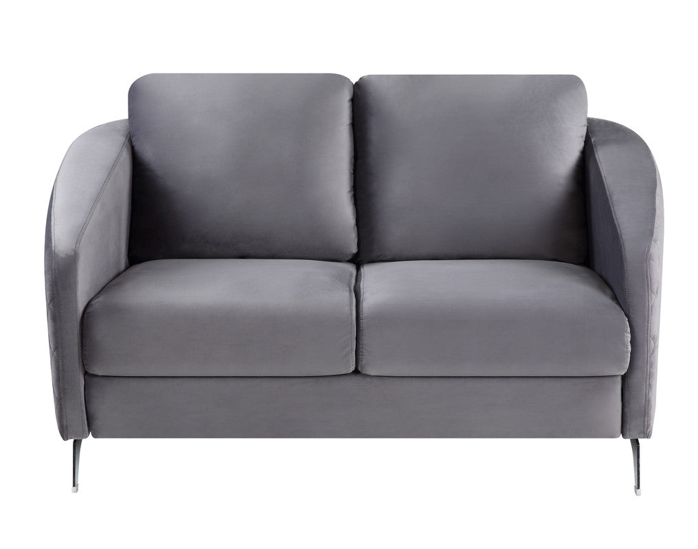 Sofia Gray 55"W Velvet Loveseat
