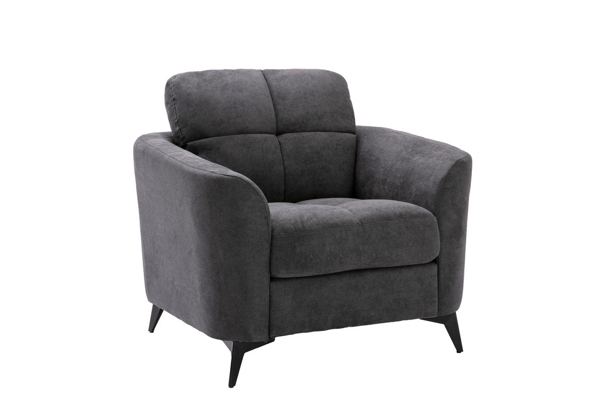 Callie Gray 39"W Woven Fabric Chair