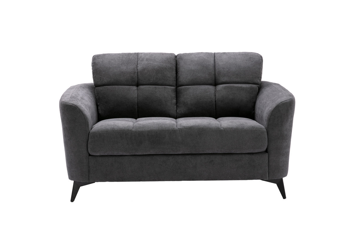 Callie Gray Woven Fabric Sofa & Loveseat Set