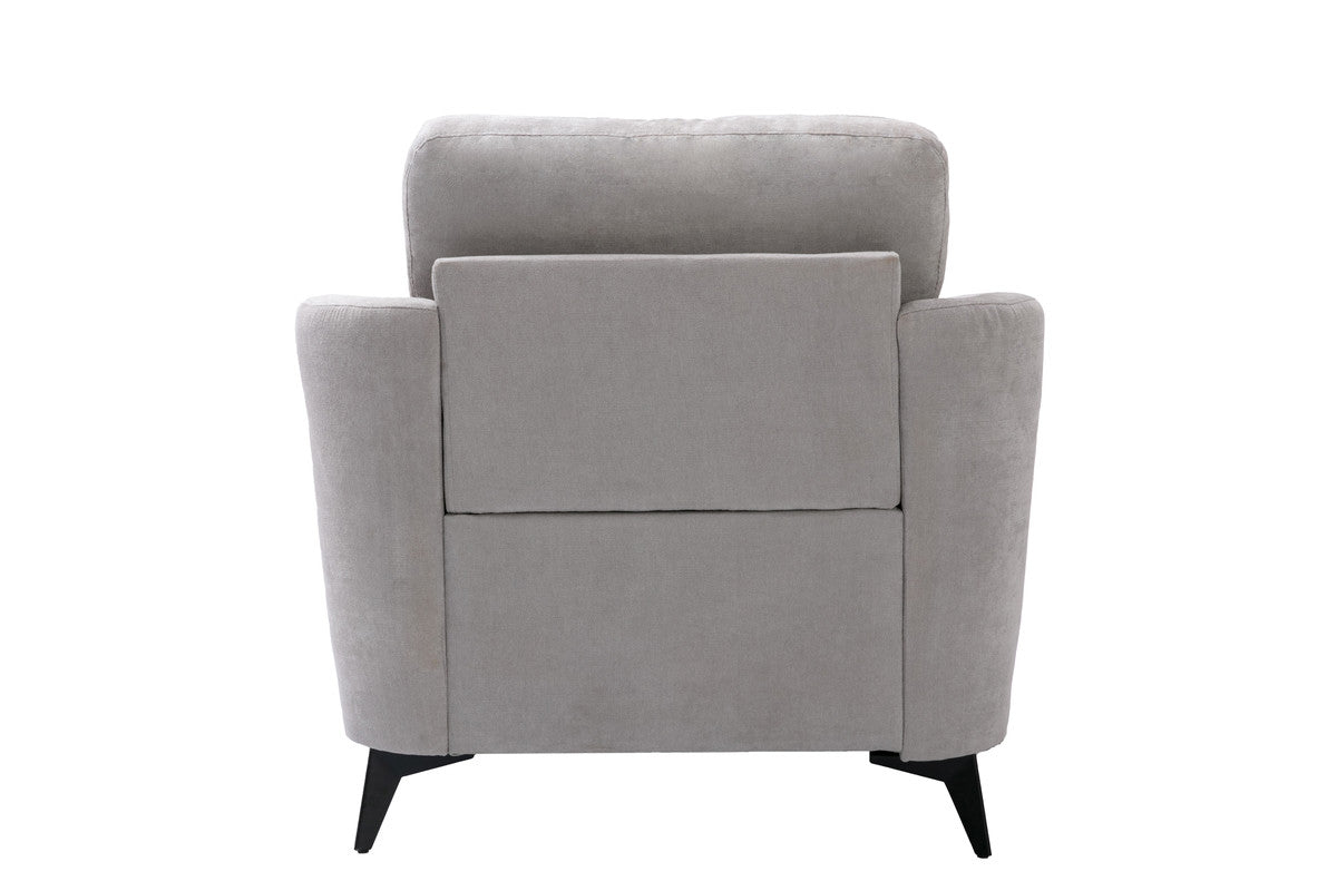 Callie Light Gray 39"W Woven Fabric Chair