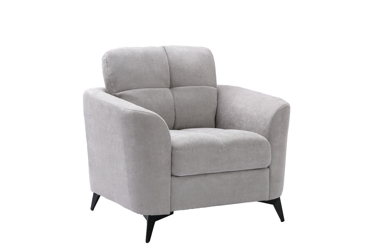 Callie Light Gray 39"W Woven Fabric Chair