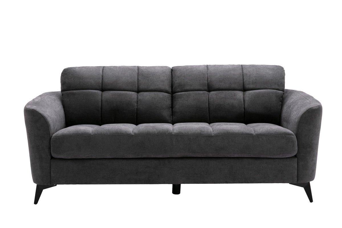 Callie Gray Woven Fabric Sofa & Loveseat Set