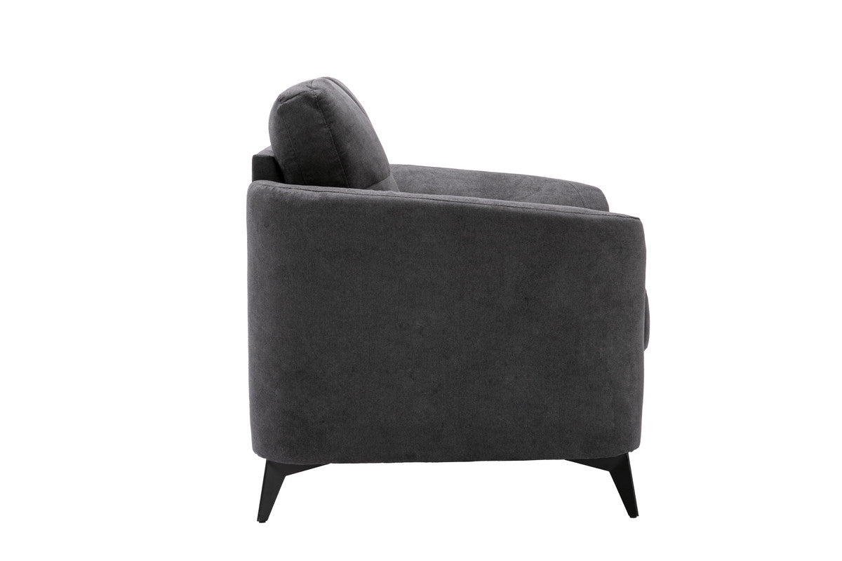 Callie Gray 39"W Woven Fabric Chair