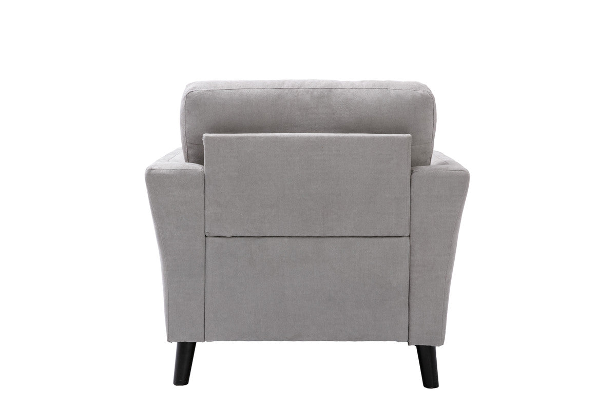 Damian Light Gray 37"W Woven Fabric Chair