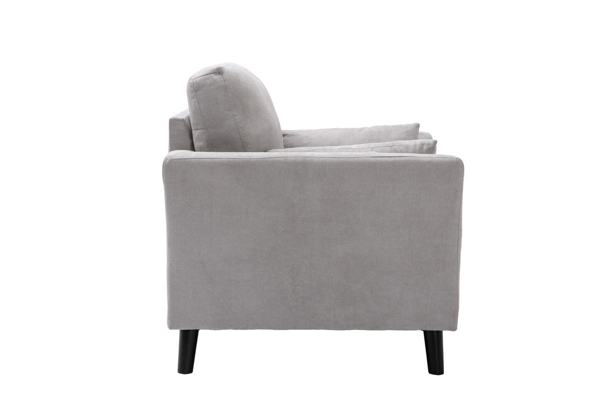 Damian Light Gray 37"W Woven Fabric Chair
