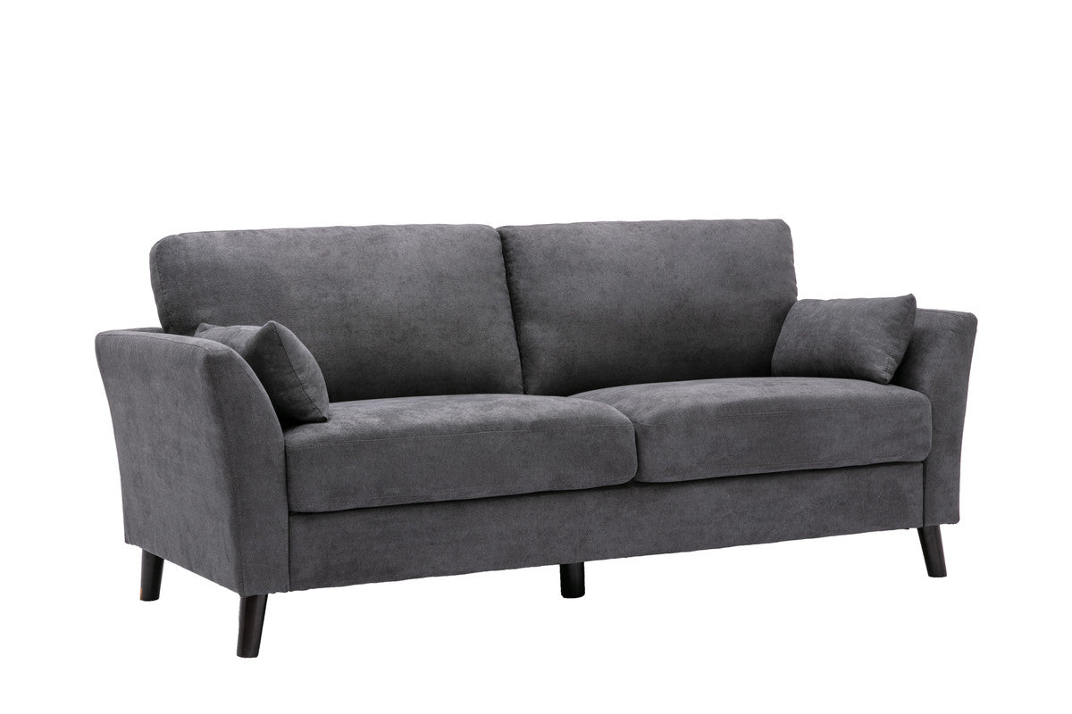 Damian Gray 77"W Woven Fabric Sofa