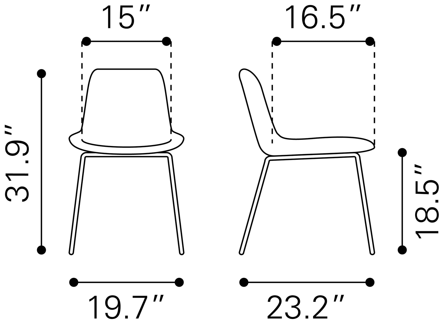 Byron Gray Dining Chair (Set of 2)