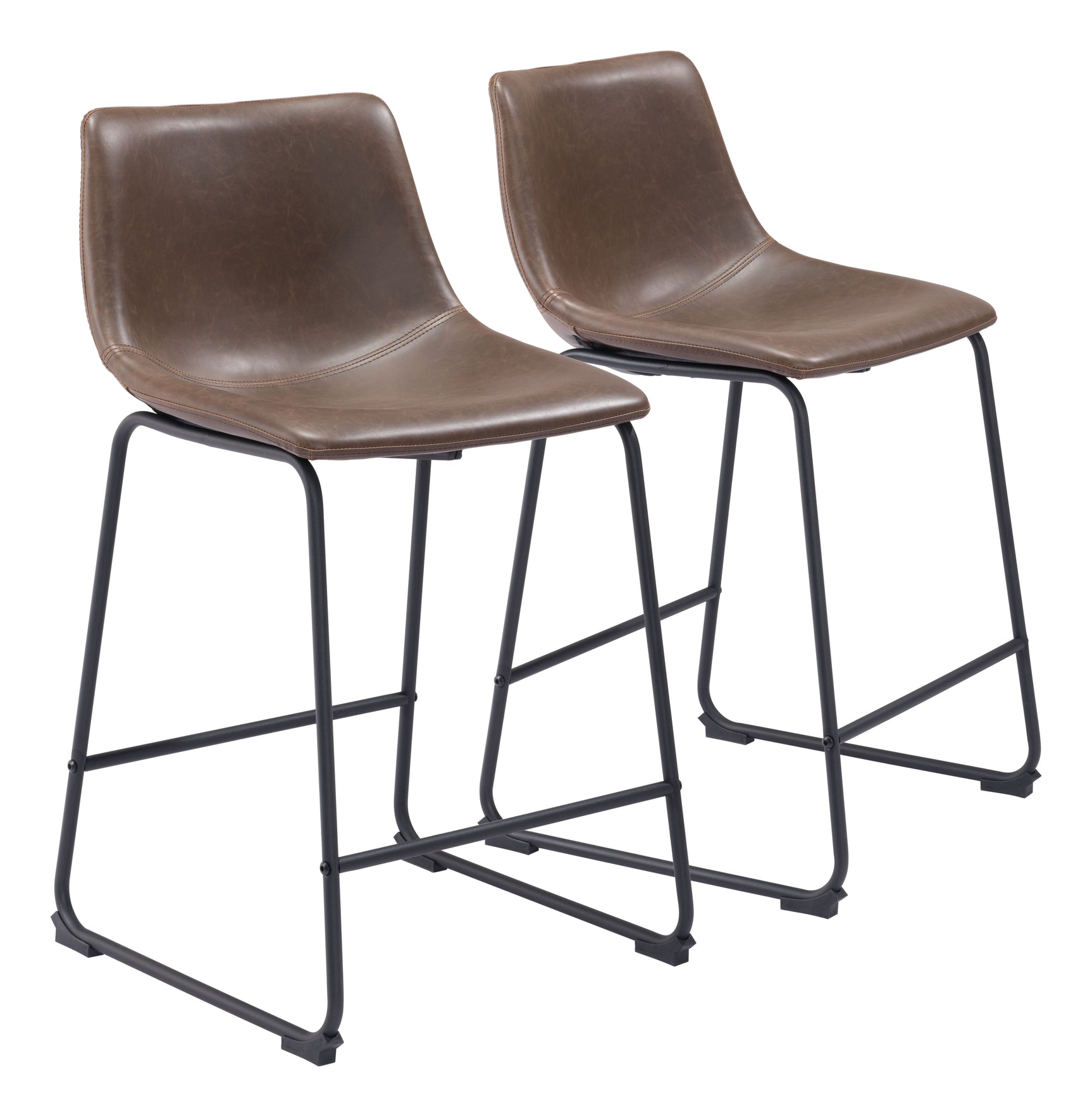 Smart Vintage Espresso Counter Stool (Set of 2)