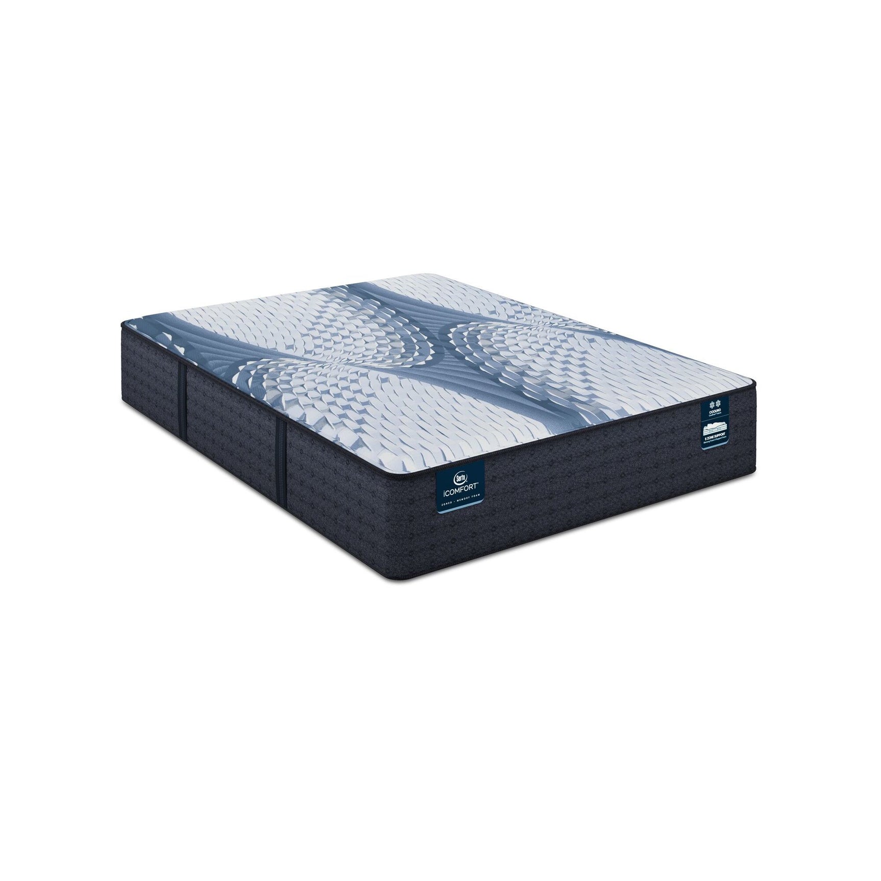 iComfort Iona 13" Light Blue/Multicolor Memory Foam King Medium Mattress