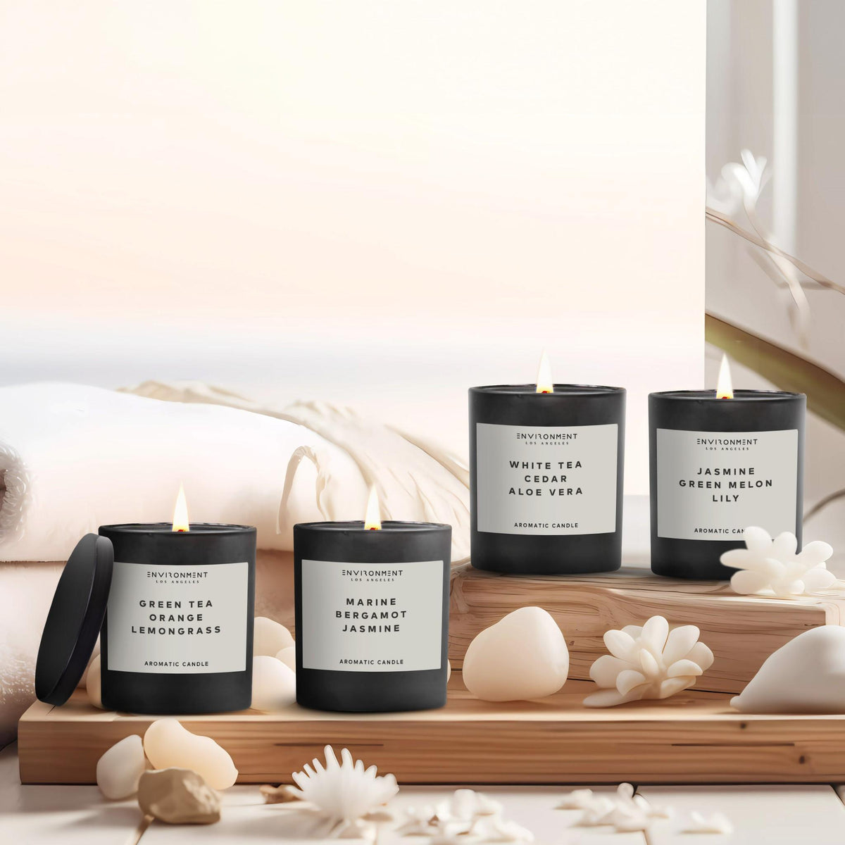 8oz Jasmine | Green Melon | Lily Candle with Lid and Box (Inspired by The Wynn Hotel®) - Ornate Home
