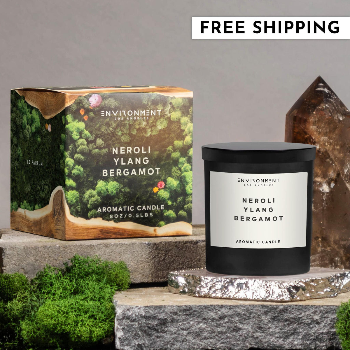 8oz Neroli | Ylang | Bergamot Candle with Lid and Box (Inspired by Chanel Chanel #5®) - Ornate Home
