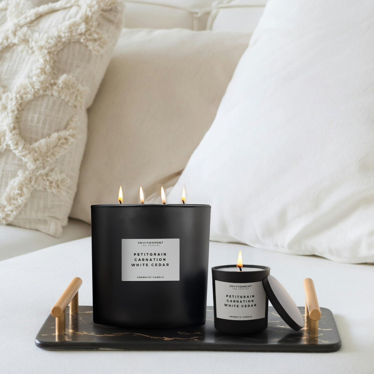 8oz Petitgrain | Carnation | White Cedar Candle (Inspired by YSL L'Homme®) - Ornate Home