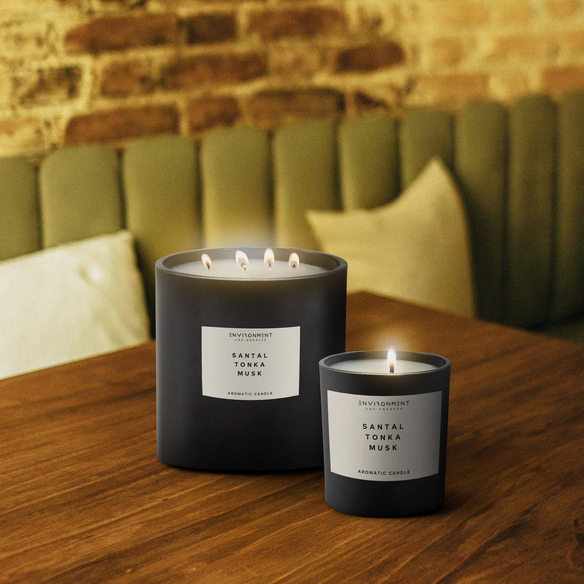 8oz Santal | Tonka | Musk Candle with Lid and Box (Inspired by Le Labo Santal® and 1 Hotel®) - Ornate Home