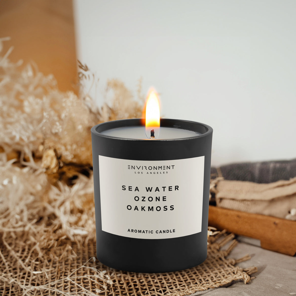 8oz Sea Water | Ozone | Oakmoss Candle with Lid and Box (Inspired by Davidoff Cool Water®) - Ornate Home