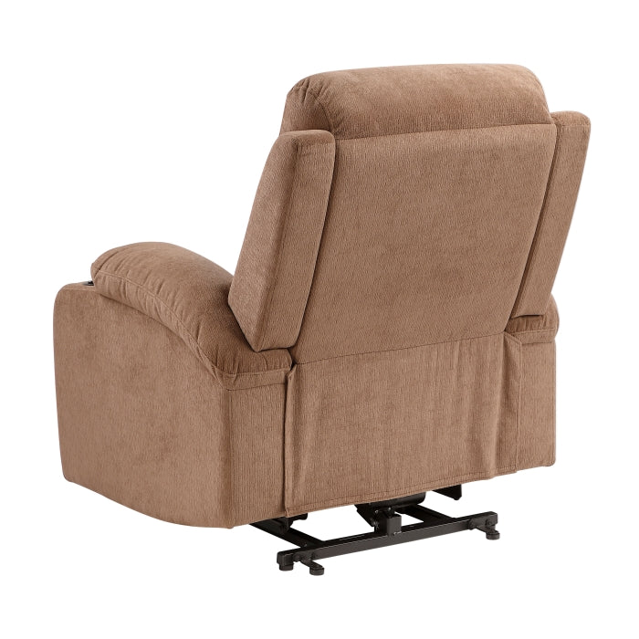 Sereno Black Power Lift Chair With Massage Heat Charging Ports And Cup-holders