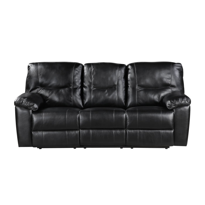 Maverick White Double Reclining Sofa With Drop-down Cup Holders