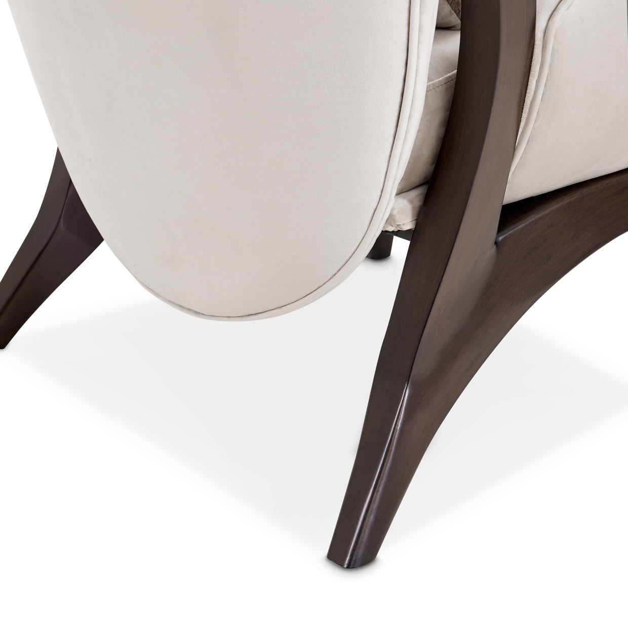 Camellia Field Warm Pecan/Porcini Velvet Accent Chair