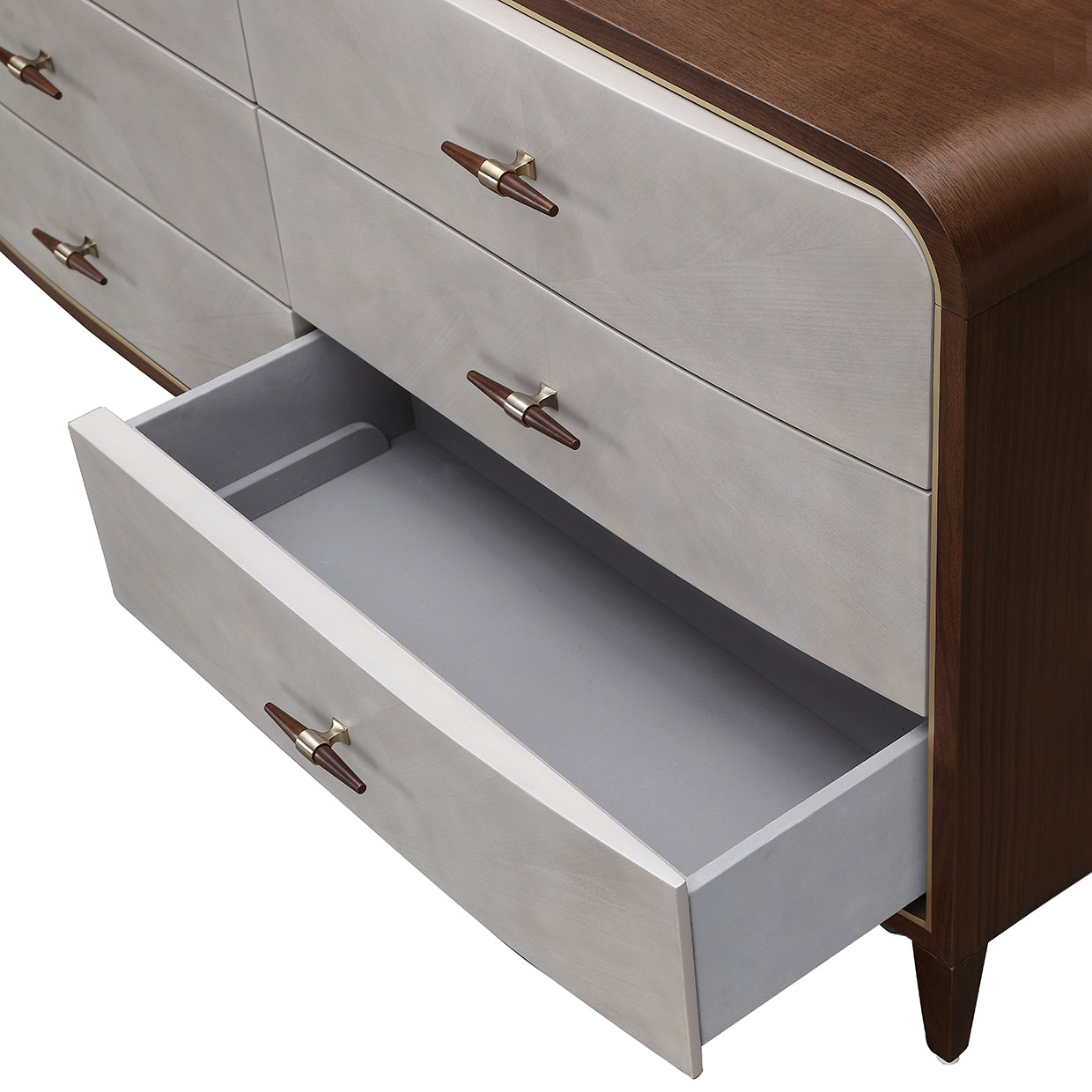 Houston Walnut Dresser with Mirror