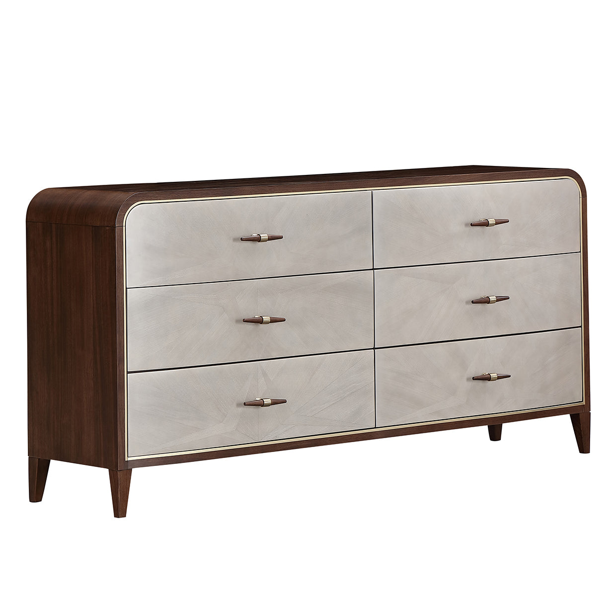 Houston Walnut Dresser with Mirror