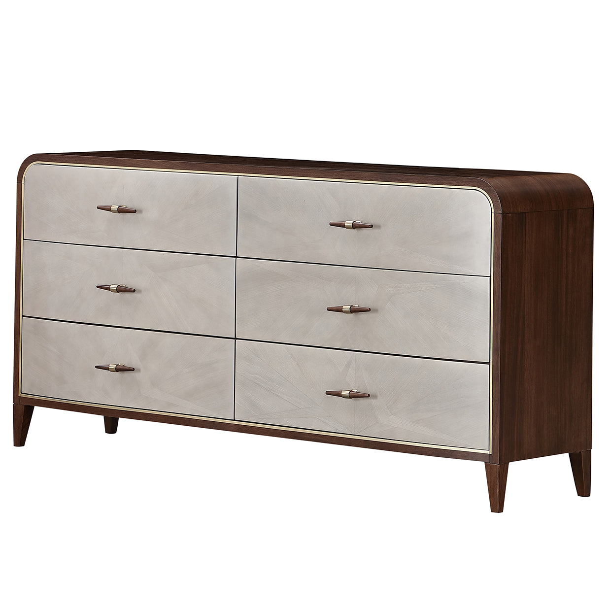 Houston Walnut Dresser with Mirror