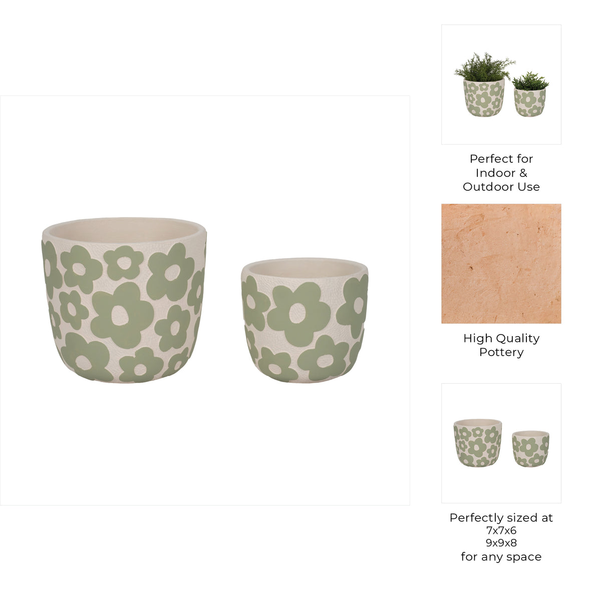 Axelgrove Green Planters (Set of 2)