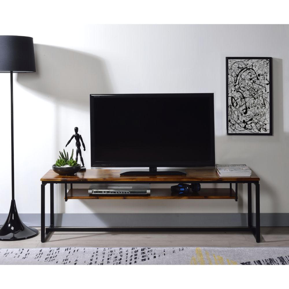 Jurgen Oak/Black Tv Stand