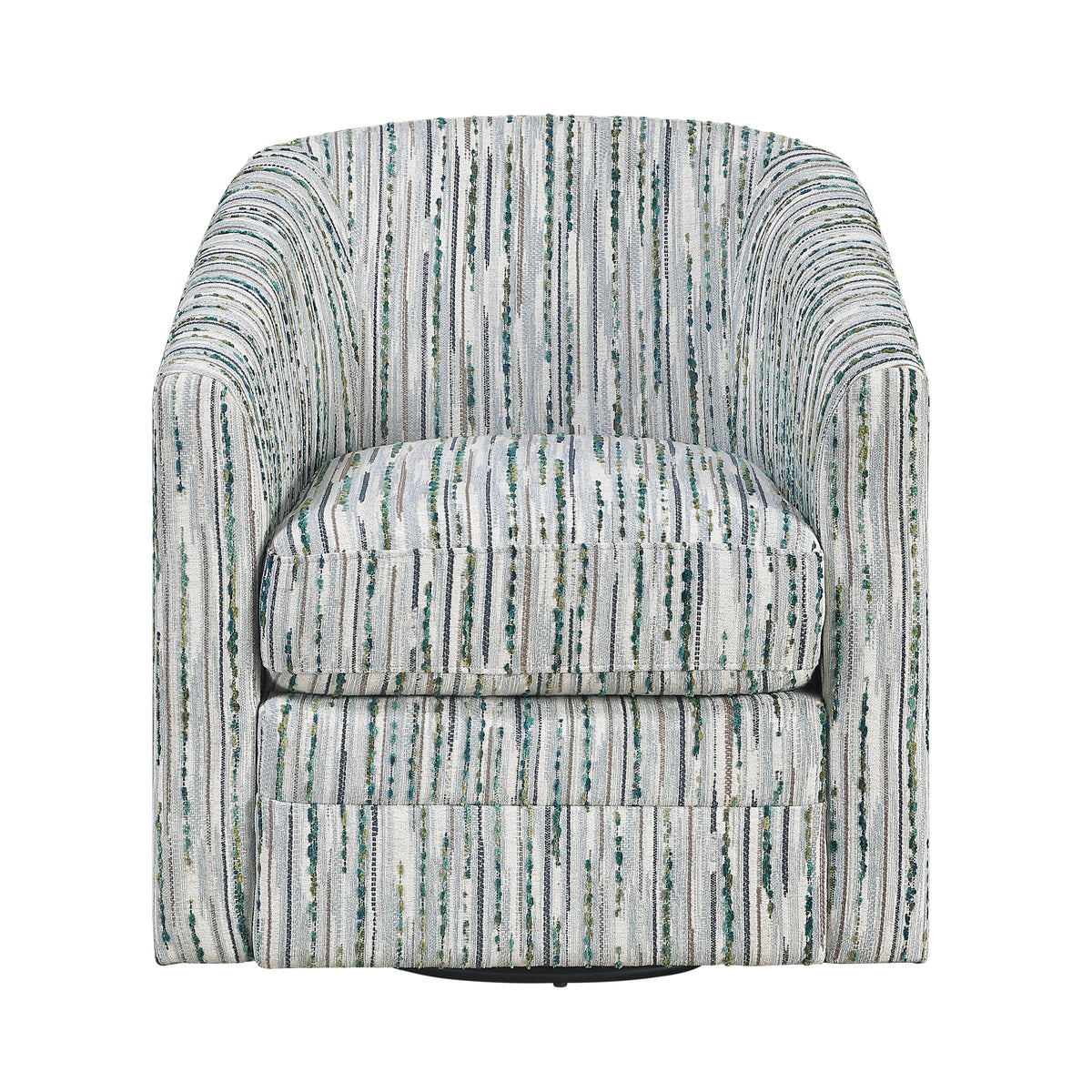 Seabrook Silver Swivel Chair